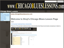Tablet Screenshot of chicagoblueslessons.com